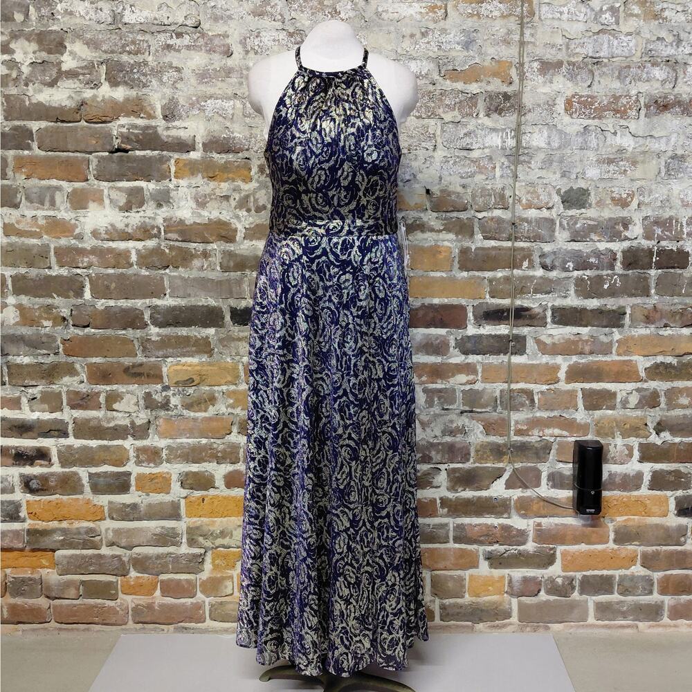 $279 Betsy & Adam Formal Evening Gown Size 10P Metallic Wedding Party Dress - Picture 6 of 15
